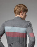 ALÉ Cycling winter long sleeve jersey - WOOL LINE - grey