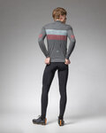 ALÉ Cycling winter long sleeve jersey - WOOL LINE - grey