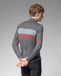 ALÉ Cycling winter long sleeve jersey - WOOL LINE - grey