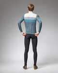 ALÉ Cycling winter long sleeve jersey - WOOL LINE - blue/grey
