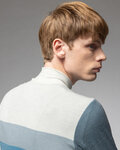 ALÉ Cycling winter long sleeve jersey - WOOL LINE - blue/grey
