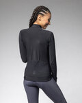 ALÉ Cycling winter long sleeve jersey - PRAGMA FONDO 3.0 LADY - black