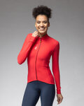 ALÉ Cycling winter long sleeve jersey - PRAGMA FONDO 3.0 LADY - red