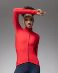 ALÉ Cycling winter long sleeve jersey - PRAGMA FONDO 3.0 LADY - red