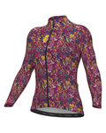 ALÉ Cycling winter long sleeve jersey - PRAGMA FLOWERY LADY - pink/multicolour