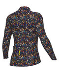 ALÉ Cycling winter long sleeve jersey - PRAGMA FLOWERY LADY - blue/multicolour