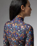 ALÉ Cycling winter long sleeve jersey - PRAGMA FLOWERY LADY - blue/multicolour
