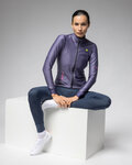 ALÉ Cycling thermal jacket - PR-E FAN - purple