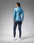 ALÉ Cycling windproof jacket - PR-E KNITTED - blue