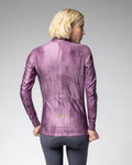 ALÉ Cycling windproof jacket -  PR-E KNITTED - purple