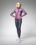 ALÉ Cycling windproof jacket -  PR-E KNITTED - purple