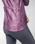ALÉ Cycling windproof jacket -  PR-E KNITTED - purple