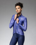 ALÉ Cycling windproof jacket - PR-E KNITTED - blue