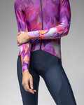ALÉ Cycling winter long sleeve jersey - PR-E JARDIN - purple/multicolour