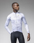 ALÉ Cycling winter long sleeve jersey - PR-E SPRAY - white