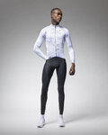 ALÉ Cycling winter long sleeve jersey - PR-E SPRAY - white
