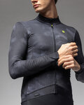 ALÉ Cycling winter long sleeve jersey - PR-E SPRAY - black