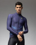 ALÉ Cycling winter long sleeve jersey - PRAGMA COSMIC - blue