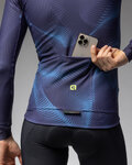 ALÉ Cycling winter long sleeve jersey - PRAGMA COSMIC - blue