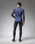 ALÉ Cycling winter long sleeve jersey - PRAGMA COSMIC - blue