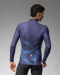 ALÉ Cycling winter long sleeve jersey - PRAGMA COSMIC - blue