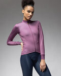 ALÉ Cycling winter long sleeve jersey - PR-E FOLLOW ME 2.0 LADY - purple