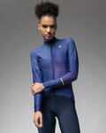 ALÉ Cycling winter long sleeve jersey - PR-E STELLAR LADY - blue