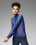 ALÉ Cycling winter long sleeve jersey - PR-E STELLAR LADY - blue