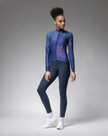 ALÉ Cycling winter long sleeve jersey - PR-E STELLAR LADY - blue