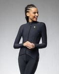 ALÉ Cycling winter long sleeve jersey - R-EV1 WARM RACE 2.0 LADY - black