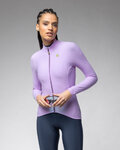 ALÉ Cycling winter long sleeve jersey - R-EV1 WARM RACE 2.0 LADY - purple