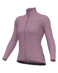 ALÉ Cycling winter long sleeve jersey - R-EV1 WARM RACE 2.0 LADY - purple