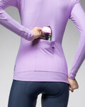 ALÉ Cycling winter long sleeve jersey - R-EV1 WARM RACE 2.0 LADY - purple