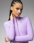ALÉ Cycling winter long sleeve jersey - R-EV1 WARM RACE 2.0 LADY - purple