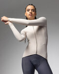 ALÉ Cycling winter long sleeve jersey - R-EV1 WARM RACE 2.0 LADY - ivory
