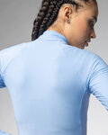 ALÉ Cycling winter long sleeve jersey - R-EV1 WARM RACE 2.0 LADY - light blue