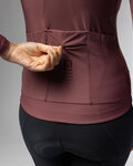 ALÉ Cycling winter long sleeve jersey - R-EV1 WARM RACE 2.0 LADY - brown