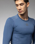 ALÉ Cycling long sleeve t-shirt - INTIMO K-BASE - blue
