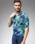 ALÉ Cycling short sleeve jersey - TECHNO PR-E - green/blue