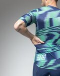 ALÉ Cycling short sleeve jersey - TECHNO PR-E - green/blue
