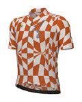ALÉ Cycling short sleeve jersey - PR-E MULTIVERSO 2.0 - white/orange