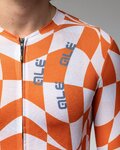 ALÉ Cycling short sleeve jersey - PR-E MULTIVERSO 2.0 - white/orange