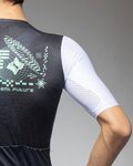 ALÉ Cycling short sleeve jersey - PR-E MEGABYTE 2.0 - black/white