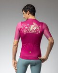 ALÉ Cycling short sleeve jersey - PR-E MEGABYTE 2.0 - bordeaux