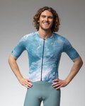 ALÉ Cycling short sleeve jersey - FAN PR-E - blue/white
