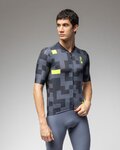 ALÉ Cycling short sleeve jersey - PRAGMA PIXEL - grey/black