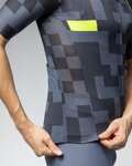 ALÉ Cycling short sleeve jersey - PRAGMA PIXEL - grey/black