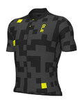 ALÉ Cycling short sleeve jersey - PRAGMA PIXEL - grey/black