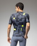 ALÉ Cycling short sleeve jersey - PRAGMA PIXEL - grey/black