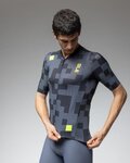ALÉ Cycling short sleeve jersey - PRAGMA PIXEL - grey/black